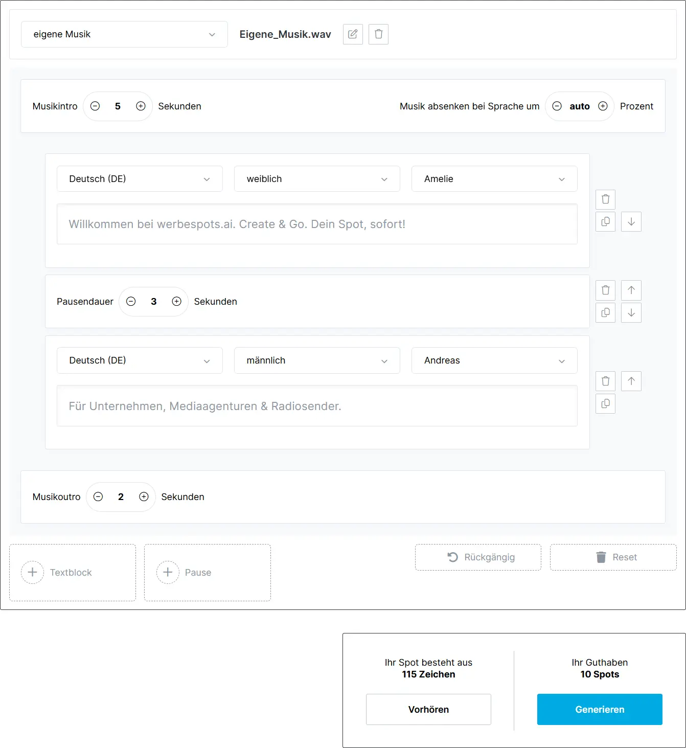 KI Werbespot Generator von werbespots.ai
